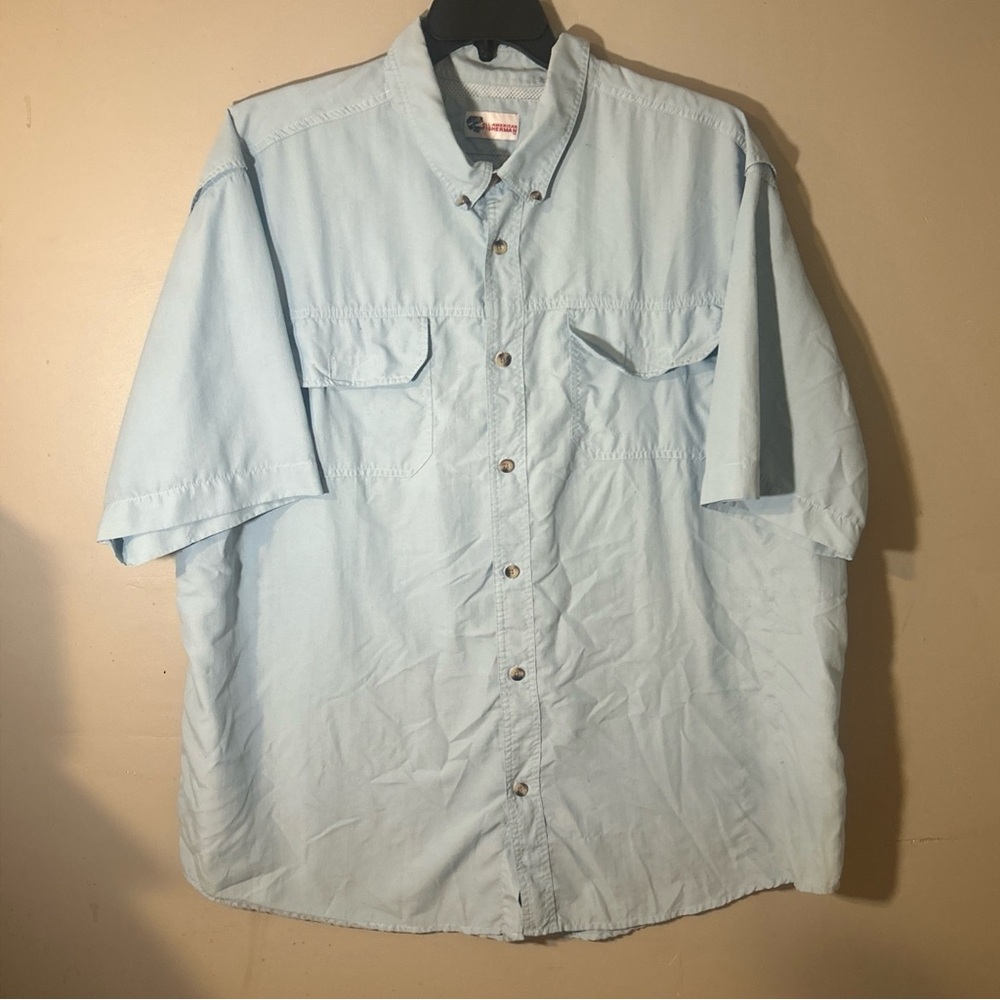 All American Fisherman, 2XL, Casual, Button Down Short Sleeve Shirt
